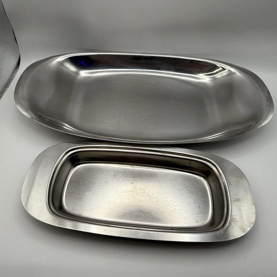 Bandeja de acero inoxidable de colección y bandeja para servir de acero inoxidable Bloomfield Industries Foto 4 de 4