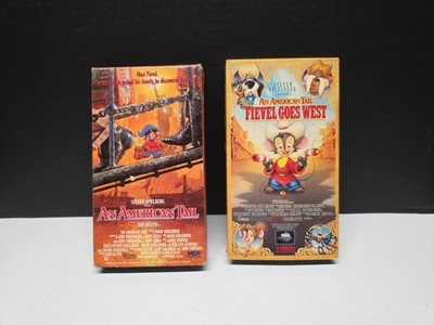 VHS Lot of 2 - An American Tail - Fievel Goes West - Steven Spielberg