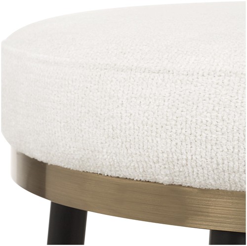 Uttermost 23897 Ensemble 20"W Metal and Polyester Accent Stool - Matte Black / - Picture 2 of 4