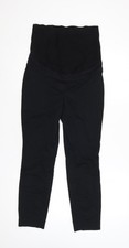 H&M MAMA Women Black S Maternity Straight Stretch Trousers