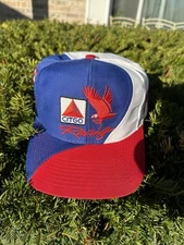 Vintage Citgo Wrap Around SnapBack Hat Cap 90s RARE Racing Color Block