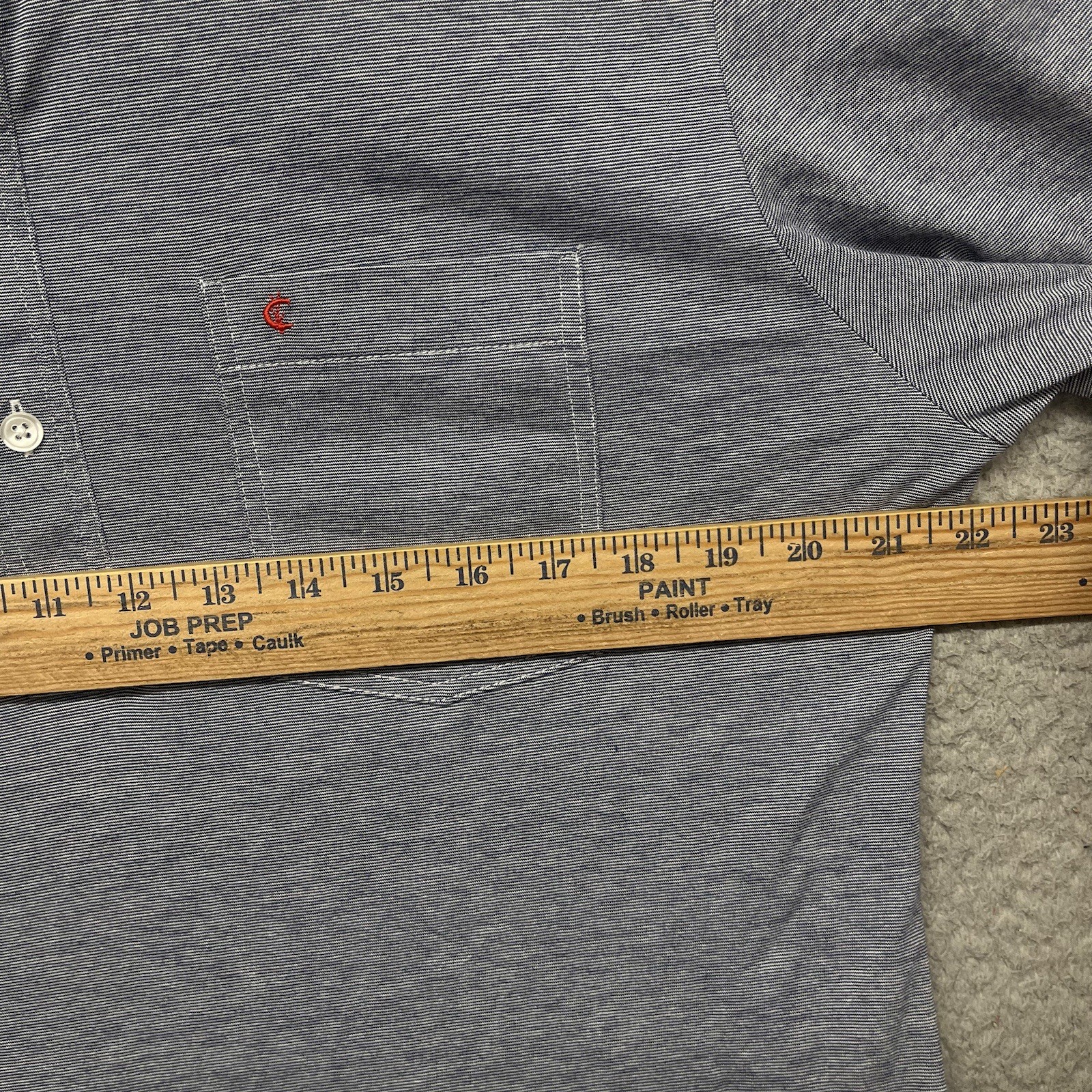 Criquet Shirt Mens L Blue Striped Classic Preppy Polo Pima Cotton Slim Fit