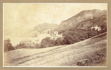View at Arthog, Gwynedd, Wales. Original 1889s albumen photograph