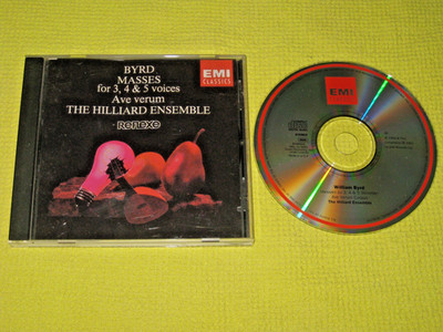Byrd, The Hilliard Ensemble Masses For 3, 4 & 5 Voices Ave Verum CD Album