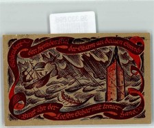 39330698 - 2900 Oldenburg emergency money 50 Pfennig coat of arms Loewe crown 1921 storm tower