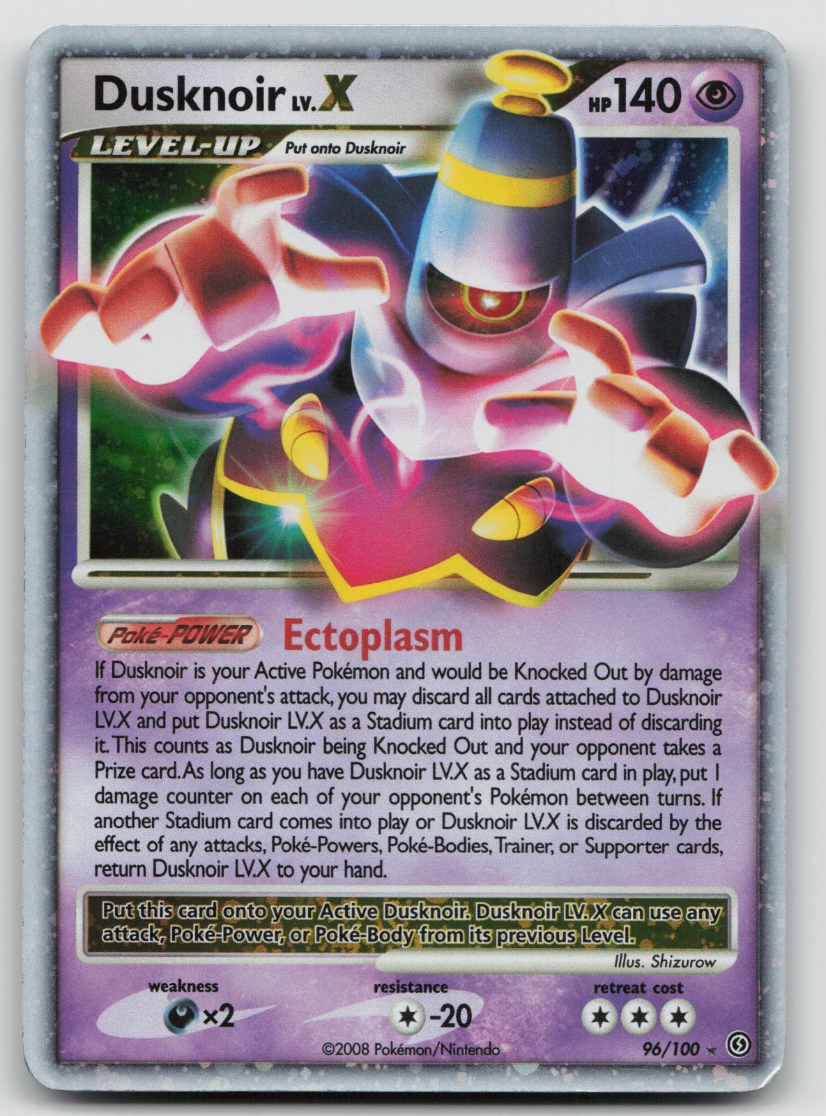 Dusknoir LV.X Stormfront 96/100 Holo Pokémon LV X 2008 Pokemon Card MP