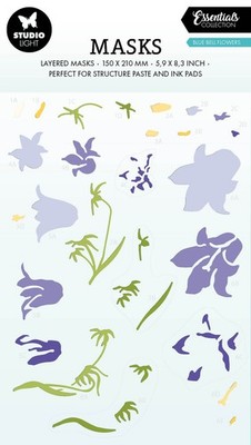 Studio Light Essentials 5.9''X8.25'' Stencil-Nr. 247, Blue Bell Flowers