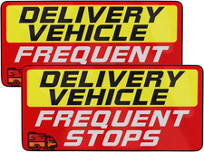 2PCS 9X4" Delivery Driver Magnet for Car,Reflective Frequent Stops Car Magnet Si