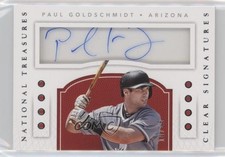 2016 Panini National Treasures Clear Signatures 10/15 Paul Goldschmidt Auto 0g4