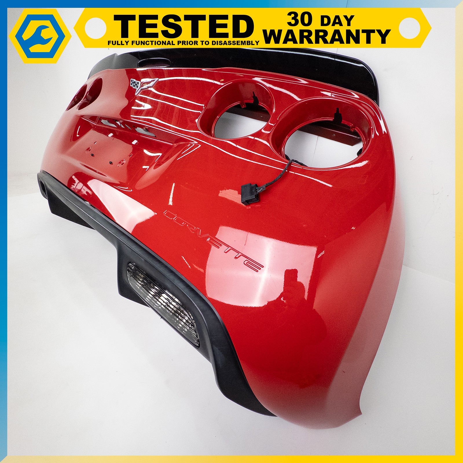 05-13 CHEVROLET CORVETTE C6 REAR BUMPER COVER BACK UP LAMP RED OEM