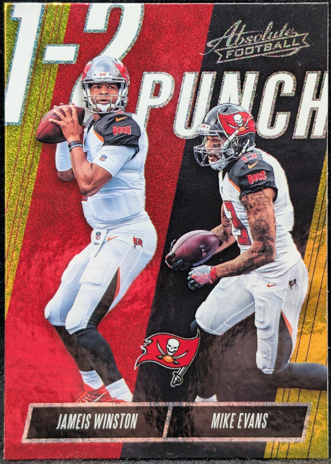 2018 Panini Absolute 1-2 Punch Spectrum Gold #OTP-JI Jameis Winston,Mike Evans