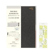 Midori Double Schedule Planner 2026 B6 Monthly Limited Edition Black with