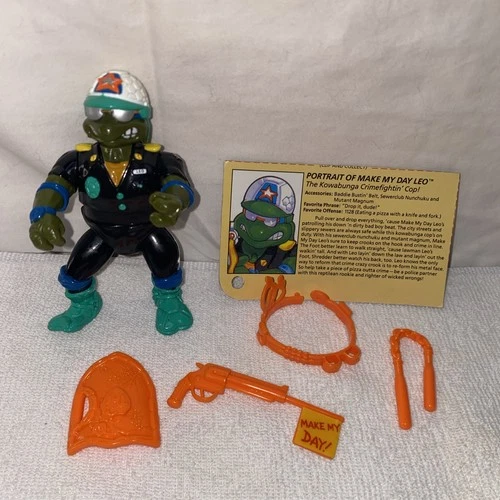 VTG TMNT Action Figures MAKE MY DAY LEO COMPLETE 1991