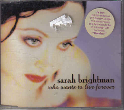 Sarah Brightman- Who Wants to Live Forever cd maxi single - Afbeelding 1 van 1