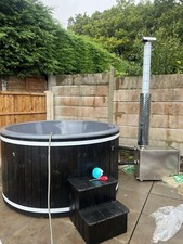 Hot Tub with Wood Fired Outside Heater And Fibreglass Tub