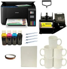 New Mugs Cup Sublimation Heat Press Machine Epson SuperTank Printer Wireless Ink