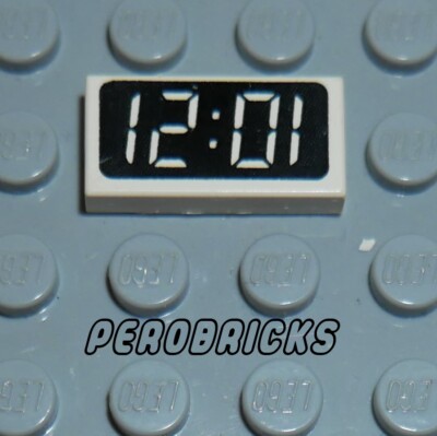 Lego Technik Technic 1 Stein/Fliese Digital Uhr 1x2 '12:01' oder '10:21'#3069px5