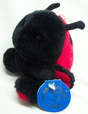 MJC Cushy Critters CUTE LADYBUG 4" Plush STUFFED ANIMAL Hang Toy 1994 NEW