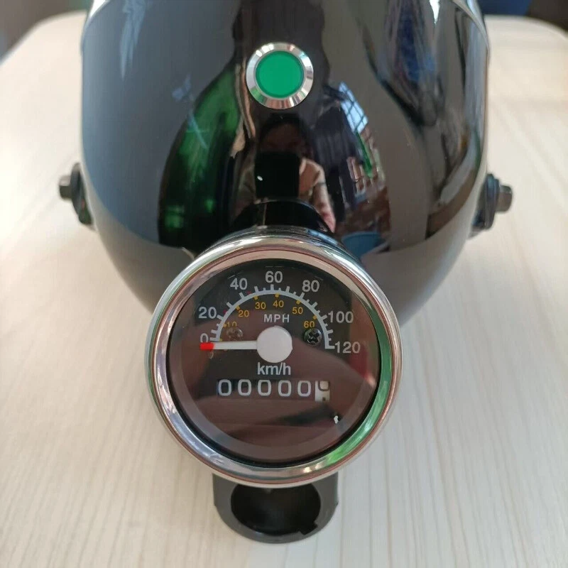 Velocímetro de faro negro para Honda Monkey Z50 Z50R Z50J Foto 4 de 4