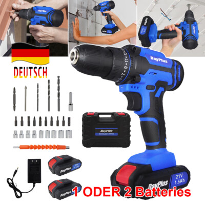 Dayplus 21V Akkuschrauber Akku Bohrschrauber Bohrmaschine 0 oder 1 / 2 Batteries