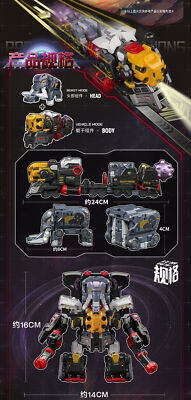 BEASTBOX MECHABEAST BMM-01 PSYCHOTRAIN Deformation Toys Action Figure, Transforming Mecha Elephant & Train, For Boys & Collectors, Ages 8