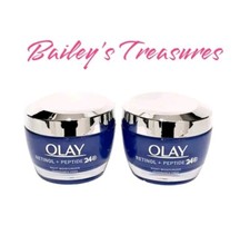 Lot of 2 Olay Retinol Peptide 24 Night Moisturizer 1.7 oz SEE DESCRIPTION