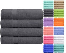 Falari Premium Bath Towel 100 Ring Spun Cotton Towels 4-Pack Extra Large 27x54