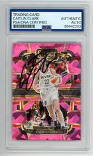 Caitlin Clark Signed 2024 WNBA Select Pink Ice Prizm Rookie Card SSP Rare RC #72
