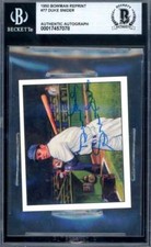 Duke Snider Beckett BAS Signed 1950 Bowman Reprint Autograph