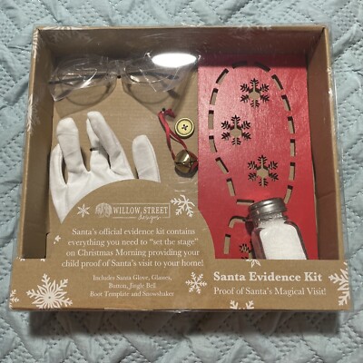 NEW Willow Street Designs Santa Clause Evidence Kit - Proof of Magical Visit