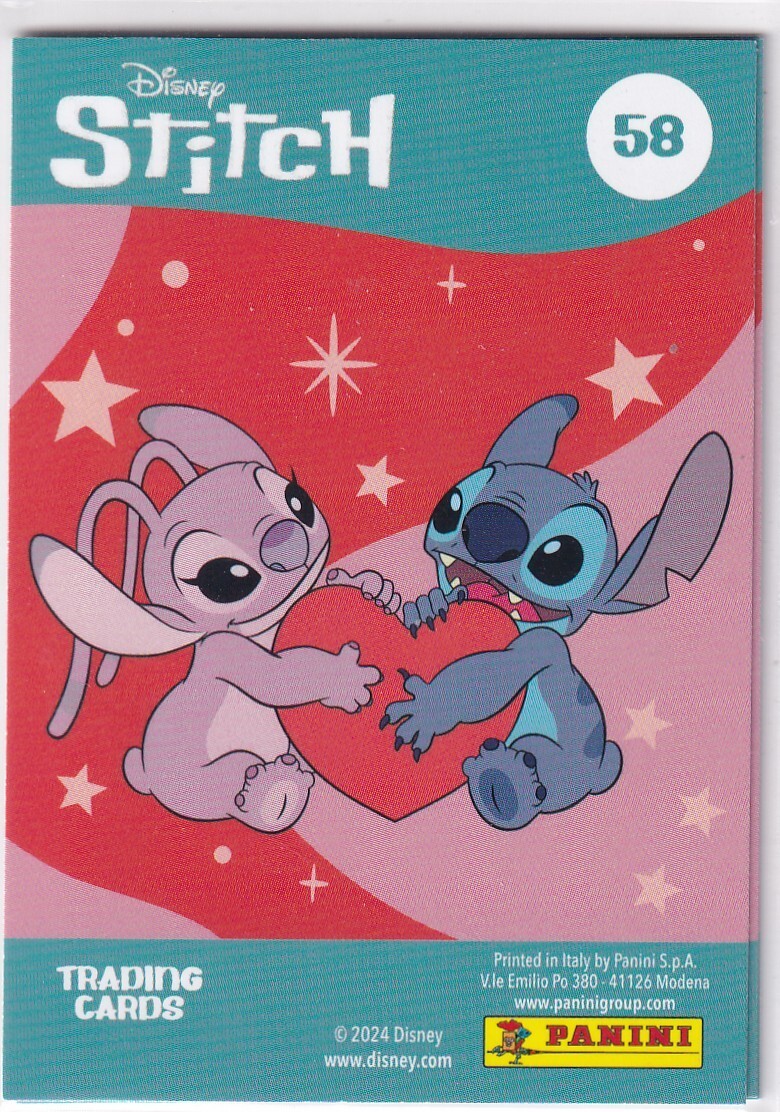 Panini 2025 Stitch Sparkling Fun Trading Card Karte Nr. 58 Glitter