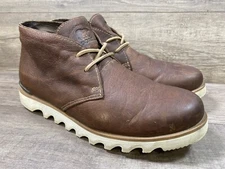 Sorel Kezar Chukka Waterproof Elk Brown Leather Boots ￼Cushion Mens Size 10