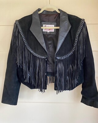 Vintage 70s Diamond Leathers Black Fringe Suede Jacket | eBay Vintage 70s Diamond Leathers Black Fringe Suede Jacket | eBay