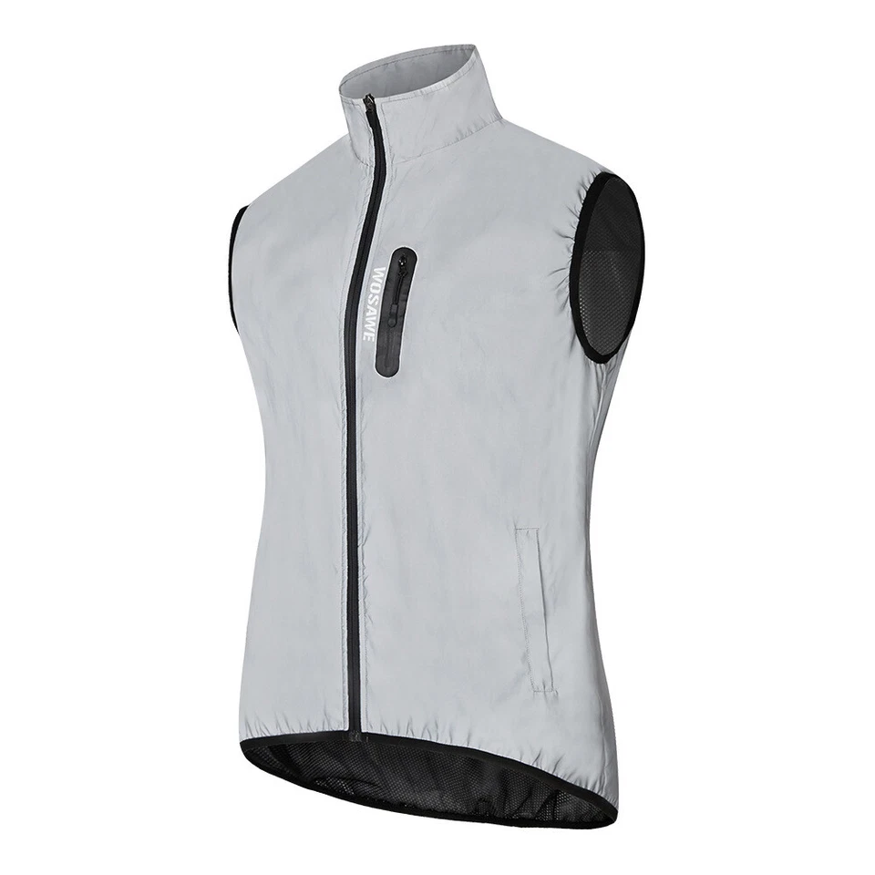 WOSAWE 360 Reflective Cycling Vest Gilet Over Jacket MTB Road Team Bike Ride Top - Image 4 of 4