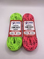 SPORTS TAPE HOCKEY LACES PRO SERIES 2 Pairs MADE IN CANADA 108 Unwaxed green