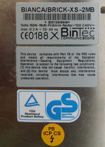 Bintec Bianca Brick XS 2MB ISDN Mutiprotocol Router ISDN Router - Bild 11 von 11