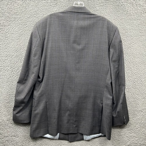 Peter Millar Jacket Mens 44 Tall Gray Plaid Wool Blazer Big NIte Sport Coat * - Picture 14 of 15