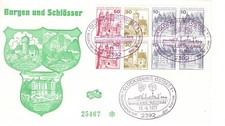 Burgen und Schl&ouml;sser Berlin HBL 18 Sonderstempel 1977 Versorger Gl&uuml;cksburg A1414