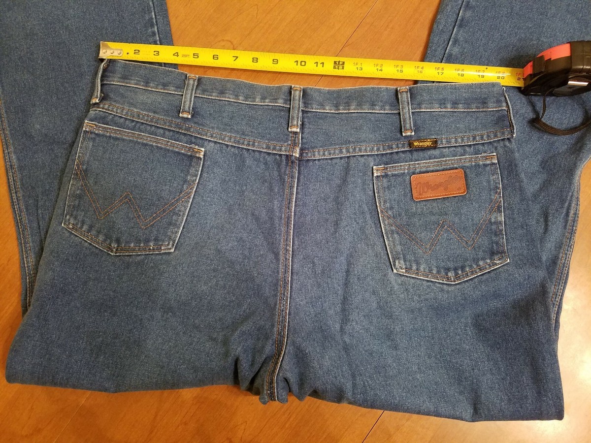 Vtg 80s WRANGLER Regular Fit Blue Denim Jeans Act. Sz 40x29 USA 