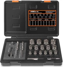 THINKWORK 39-Piece Impact Bolt Extractor Set Kit, Screw, Bolt & Nut Remover Set