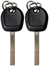2 Pack - GM FACTORY ORIGINAL TRANSPONDER CHIP LOGO KEY BLANKS 5935493 13520340