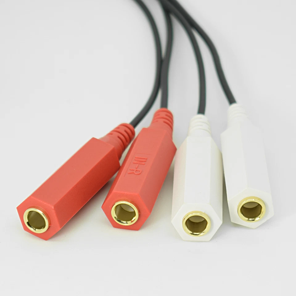 1pc 30cm D-Sub 9pin DB9 9pin Male to 4 x 6.3mm 1/4" Female Adapter Cable - Image 3 of 4