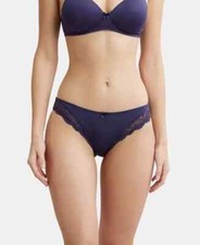 Jockey Medium Coverage Soft Touch Microfiber Elastane Stretch Lace Bikini Cc nvy