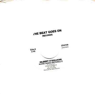 Gilbert O'Sullivan:      Alone Again (Naturally / Ooh Baby ..  45 RPM-5218