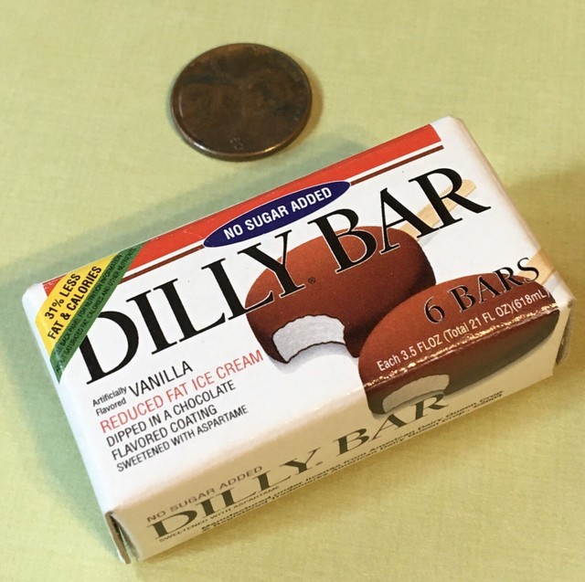 Mini Play Food Replica Dairy Queen DQ Ice Cream Dilly Bar Box 3D