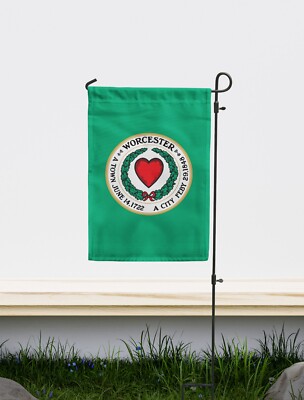 Worcester, Massachusetts USA Gartenflagge | Größe 12x18'' doppelseitig | Made in EU