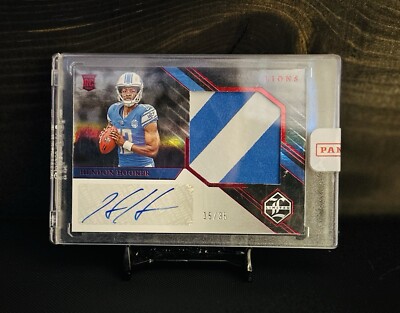 2023 Panini Limited Hendon Hooker #153 Ruby Auto/Patch (RC) Detroit Lions 15/35