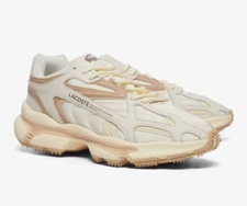 Lacoste L003 2K24 Men's Sneakers Off White / Light Brown. USA Sizes 8.5 to 10.5