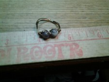 TWISTED WIRE STYLE RING W/ STONE WRAPPED - SIZE 7