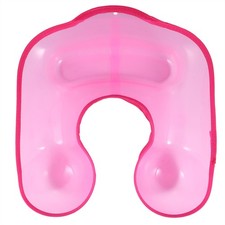 Reusable Plastic Hair Neck Tray Pink for Perm Hairdressing Salon Use